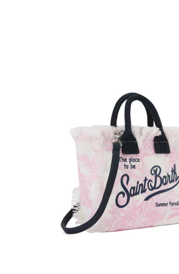 MC2 SAINT BARTH Women Vanity Mini Bag Pink Toile de Jouy