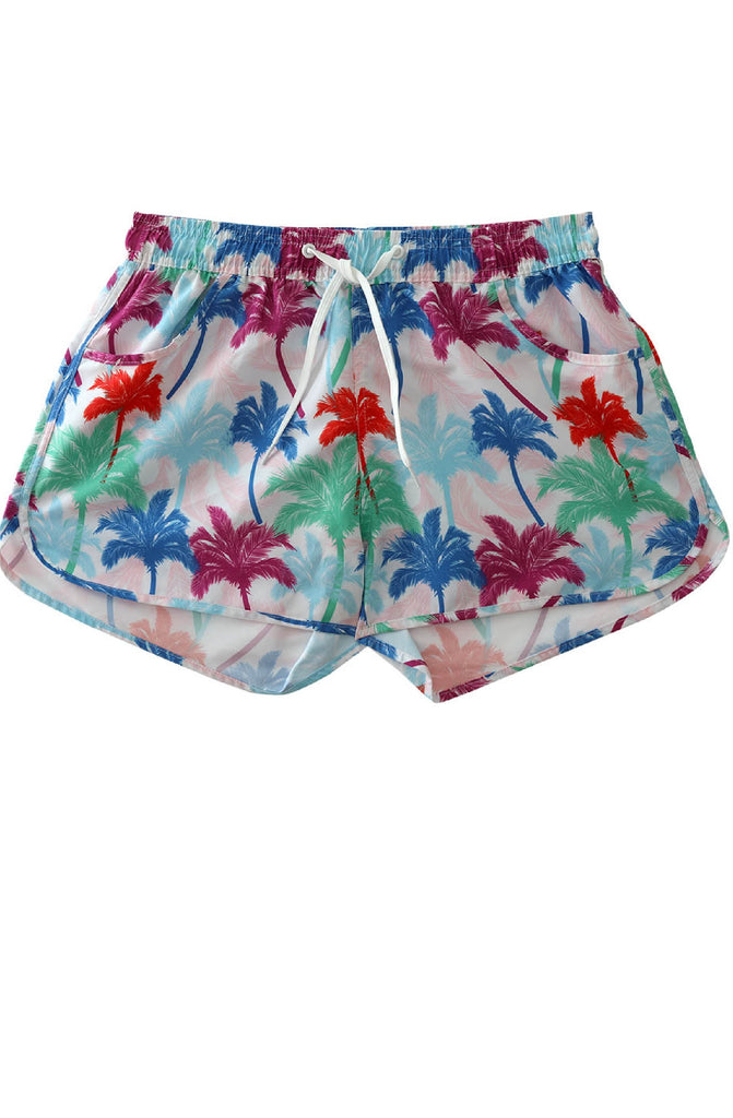 TURQUOISE Woman Tropical Board Shorts