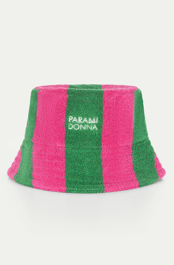 PARAMIDONNA Women Beach Bucket Hat Fuchsia Emerald