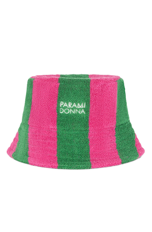 PARAMIDONNA Women Fuchsia Emerald Beach Bucket Hat