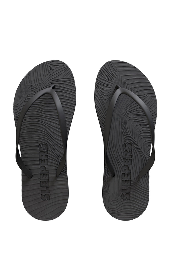 SLEEPERS Women Slim Black Flip Flops