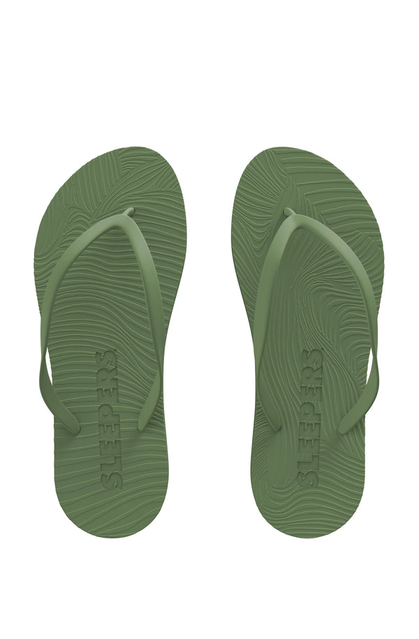 SLEEPERS Women Slim Green Flip Flops