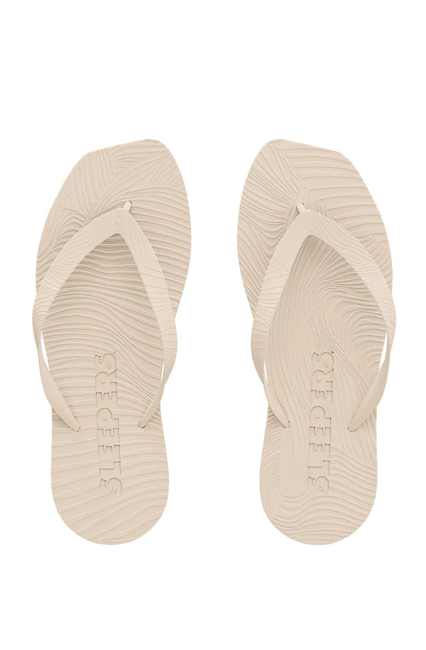 SLEEPERS Women Tapered Platform Eggnog Flip Flops