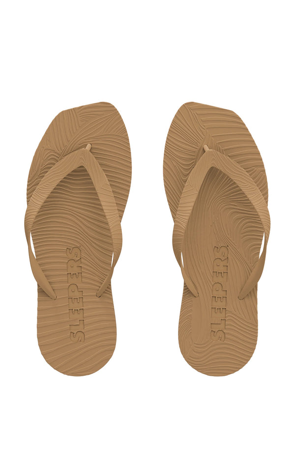 SLEEPERS Women Tapered Platform Sand Flip Flops