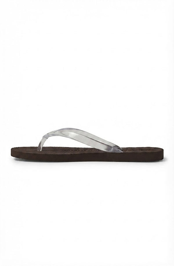 SLEEPERS Women Tapered Flip Flops - Envelope 1976 x Sleepers Truffle with Transparent Strap