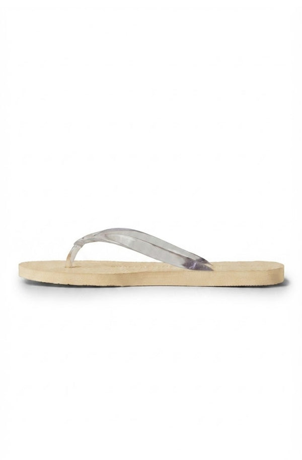 SLEEPERS Women Tapered Flip Flops - Envelope 1976 x Sleepers Cream with Transparent Strap