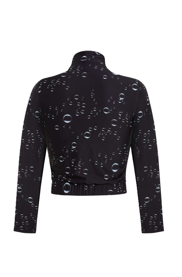 VILEBREQUIN Women Full Zip Crop Top Rashguard Bubble 3D