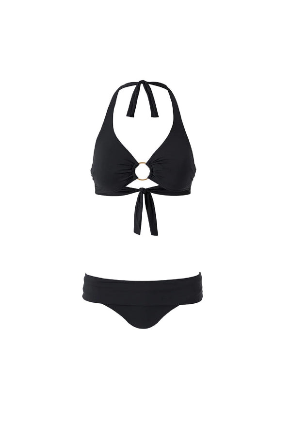 MELISSA ODABASH Women Brussels Black Halterneck Bikini