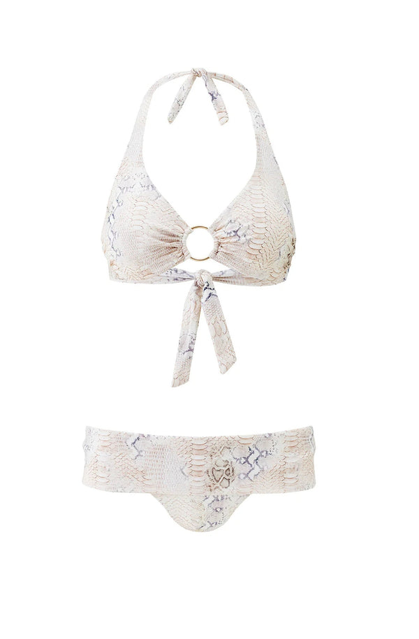 MELISSA ODABASH Women Brussels Lizard Halterneck Bikini