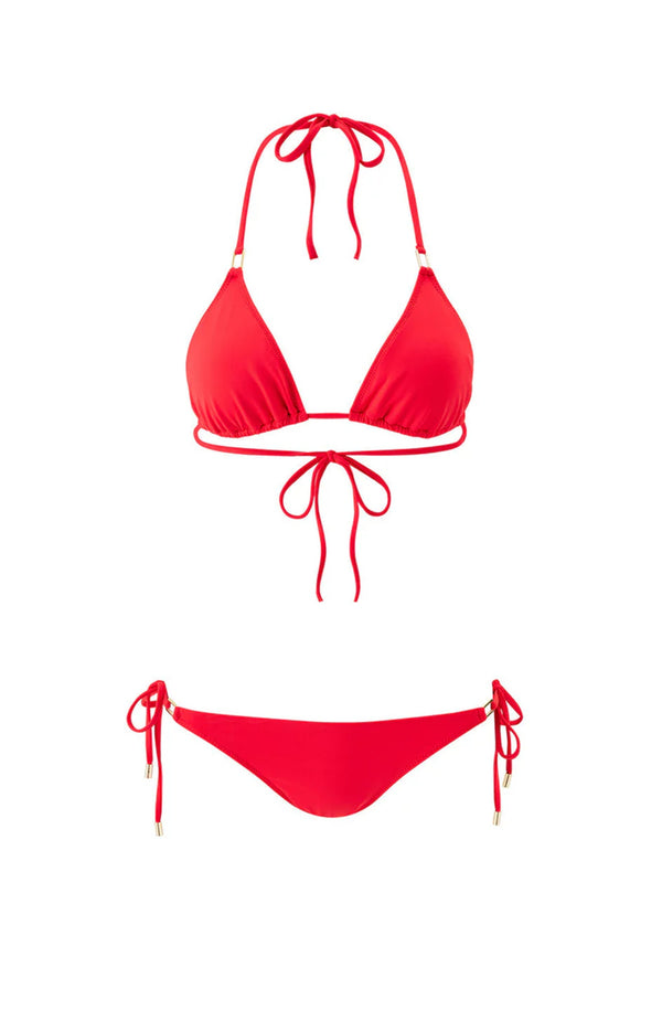 MELISSA ODABASH Women Cancun Red Triangle Bikini