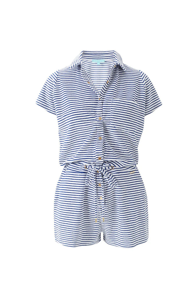 MELISSA ODABASH Women Cheryl Navy Stripe Playsuit