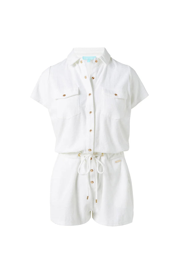 MELISSA ODABASH Women Cheryl White Playsuit