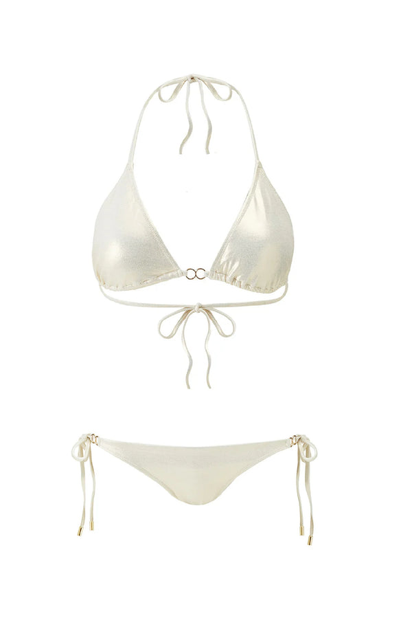 MELISSA ODABASH Women Costa Gold Triangle Bikini