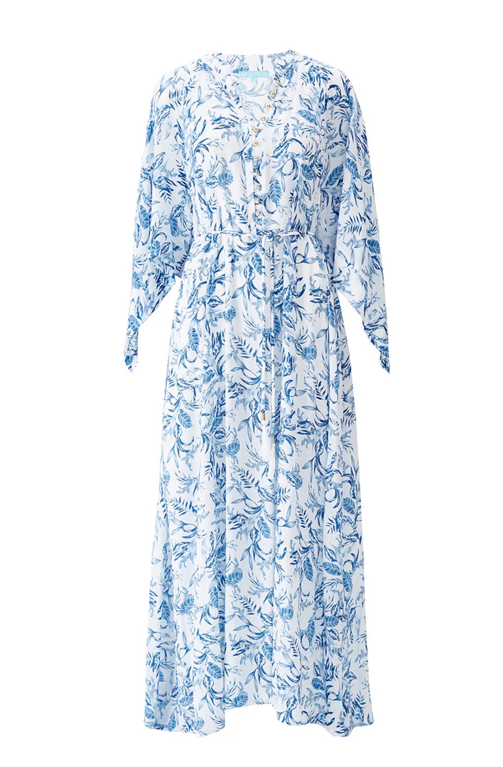 MELISSA ODABASH Edith Blue Leaf Dress | HAMAC Beach Boutique