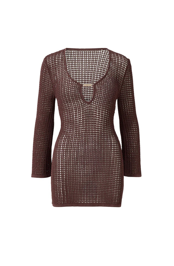 MELISSA ODABASH Women Ellis Brown Short Dress