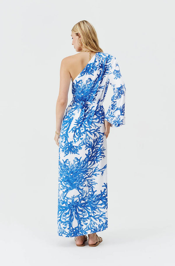 MELISSA ODABASH Women Lauren Blue Coral Long Dress