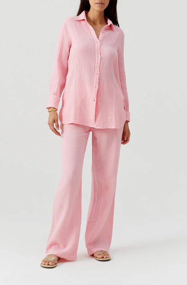 MELISSA ODABASH Women Leona Rose Cheesecloth Shirt