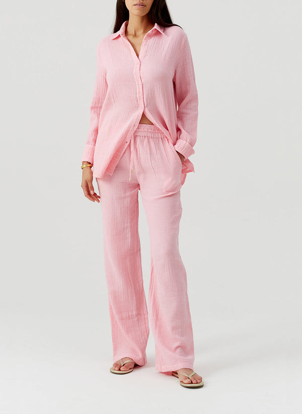 MELISSA ODABASH Women Leona Rose Cheesecloth Shirt