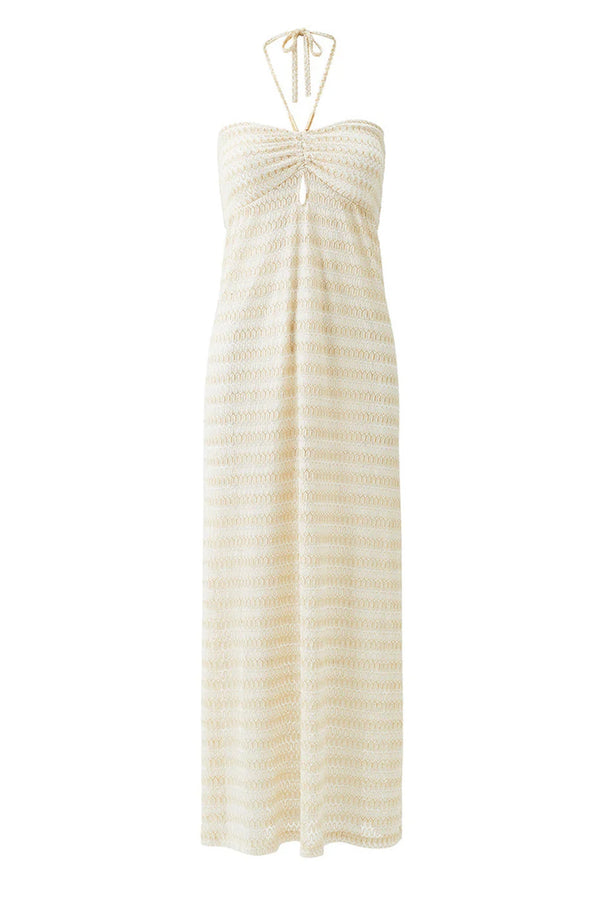 MELISSA ODABASH Women Mila Gold Long Knit Dress