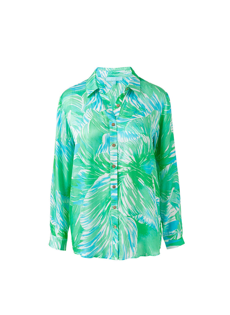 MELISSA ODABASH Millie Rainforest Button Down Shirts