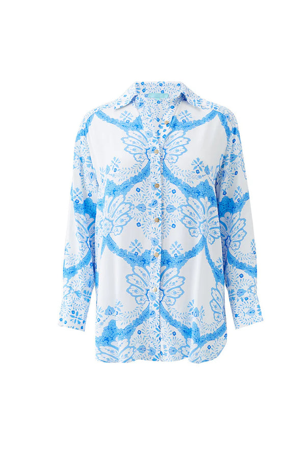 MELISSA ODABASH Women Paige Florian Shirt Long Sleeves