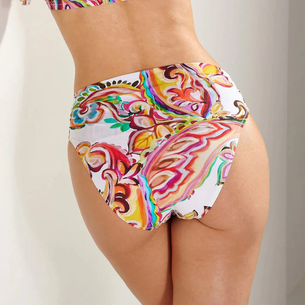 PAIN de SUCRE Women Django Paisley Print Balconette Top and Mishi Mo High-Waisted Paisley Bikini Bottom