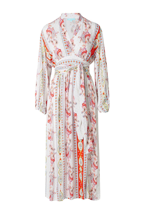 MELISSA ODABASH Women Rachel Menagerie Wrap Long Dress