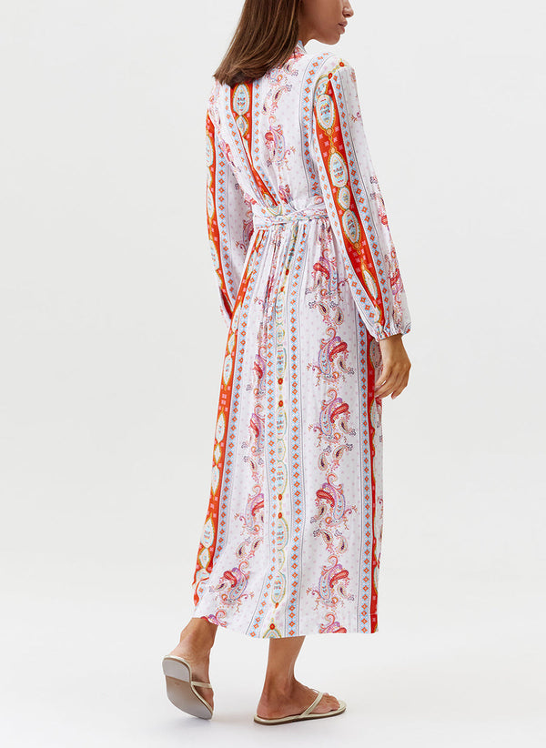 MELISSA ODABASH Women Rachel Menagerie Wrap Long Dress