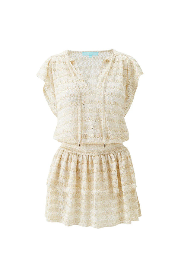 MELISSA ODABASH Women Remi Gold Short Dress