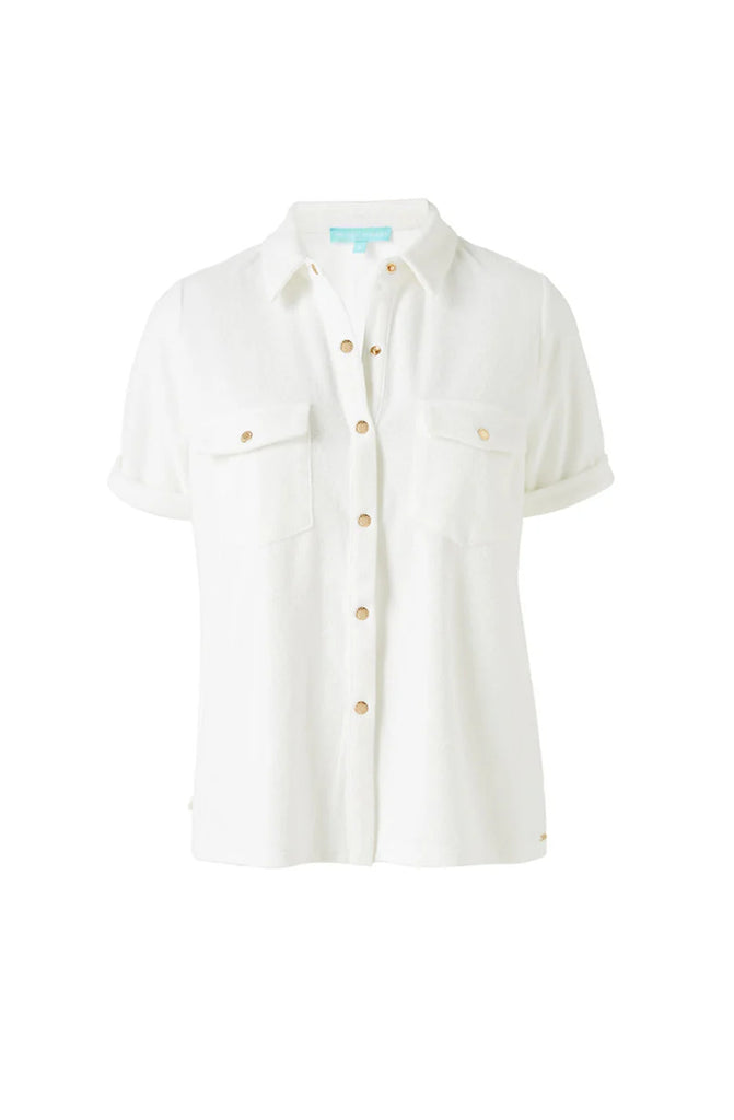 MELISSA ODABASH Women Tori White Button Shirt