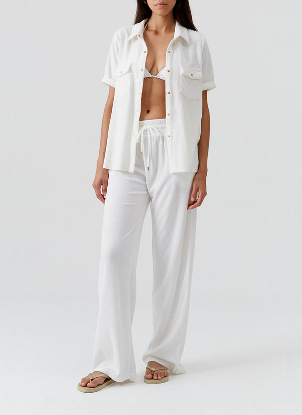 MELISSA ODABASH Women Tori White Button Shirt