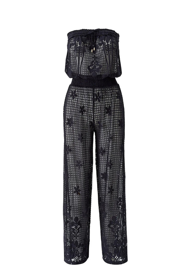 MELISSA ODABASH Women Viv Black Relaxed Jumpsuit