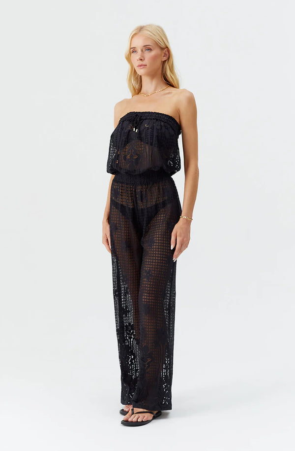 MELISSA ODABASH Women Viv Black Relaxed Jumpsuit