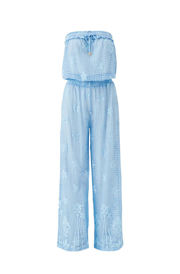 MELISSA ODABASH Women Viv Oasis Bandeau Lace Jumpsuit
