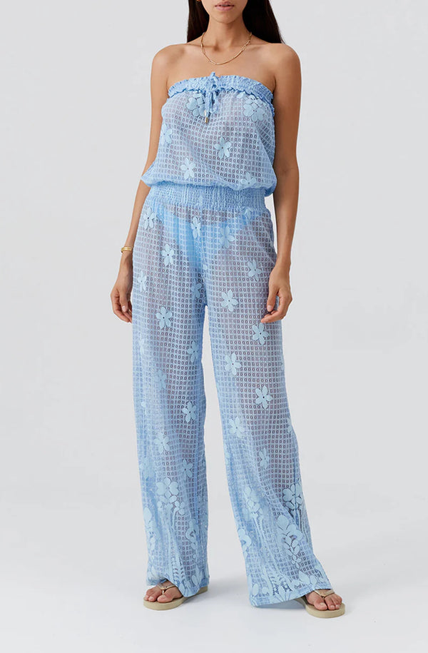 MELISSA ODABASH Women Viv Oasis Bandeau Lace Jumpsuit