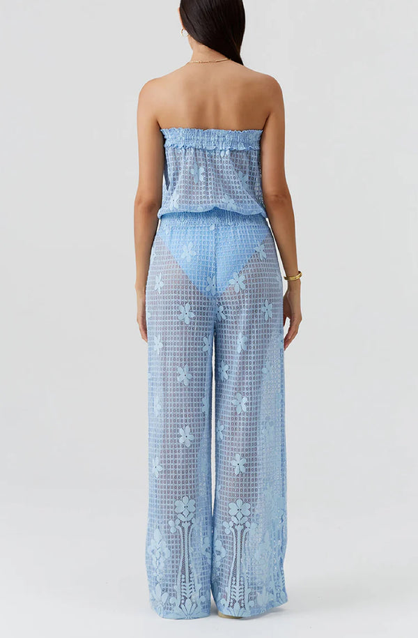 MELISSA ODABASH Women Viv Oasis Bandeau Lace Jumpsuit