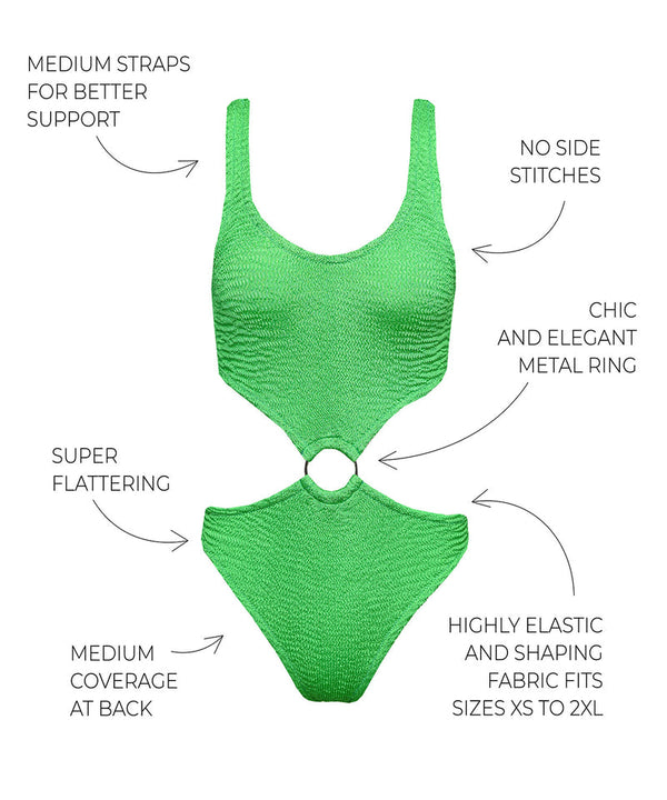 PARAMIDONNA Women Olivia Kiwi Trikini One-Piece Swimsuit