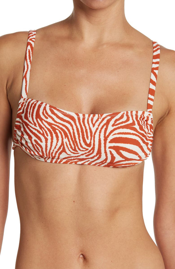 KENDALL & KYLIE Gathered Bandeau Bikini Top