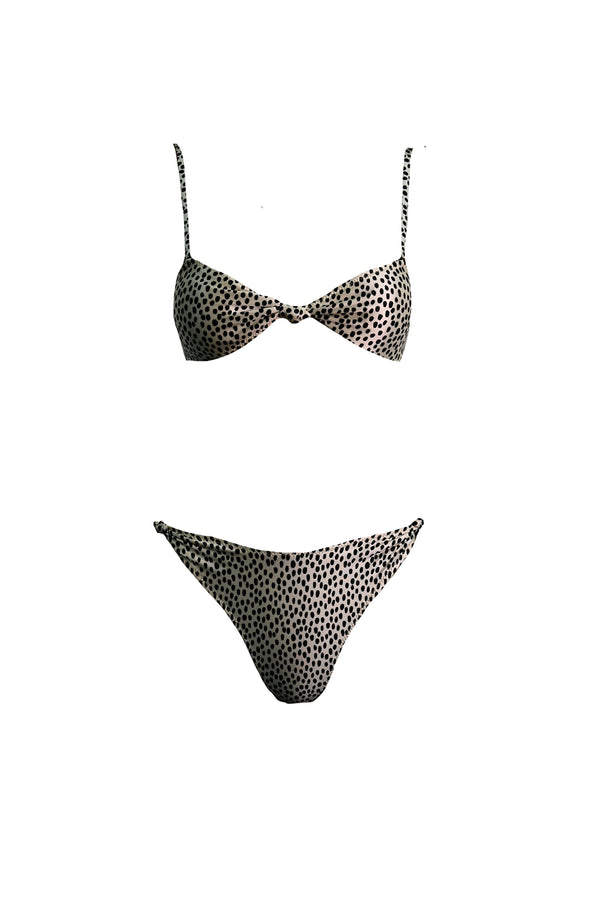 KENDALL AND KYLIE Spotted Print Bikini Top