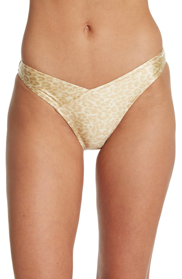 KENDALL & KYLIE Leopard Print High Leg Bikini Bottom