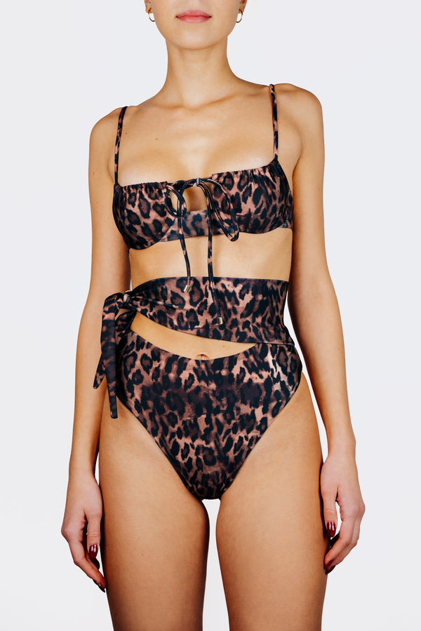 JANTHEE BERLIN Lizza Bikini Top - Leopard