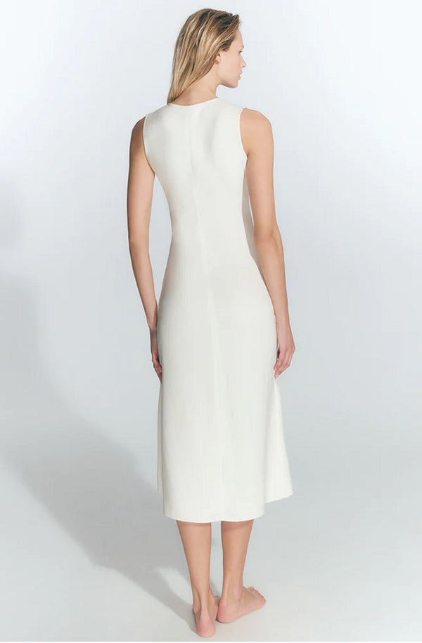 MOEVA Amiyah Cutout Midi Dress With Tie-Detail