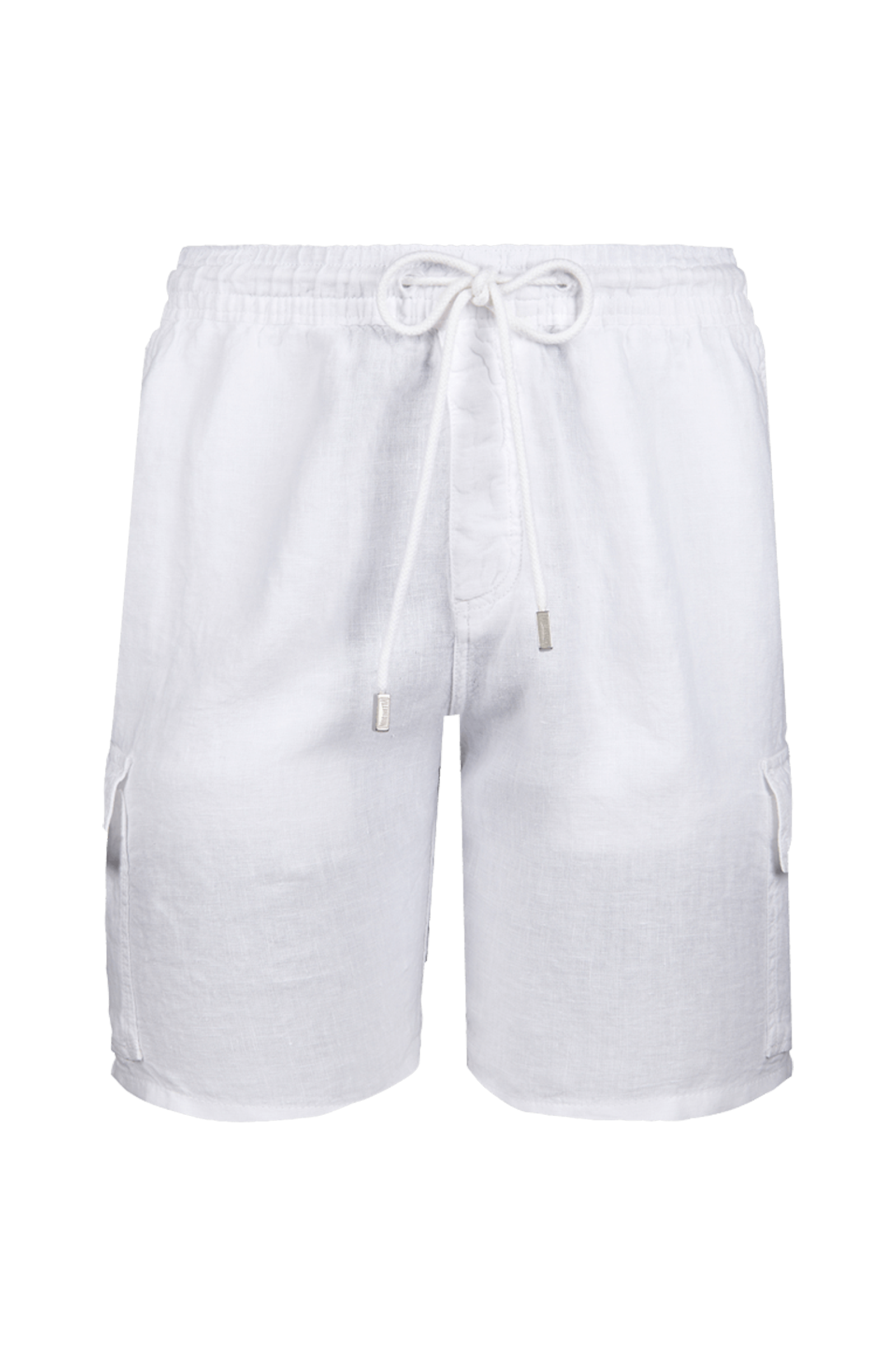 VILEBREQUIN Men Cargo Linen Bermuda Shorts Solid HAMAC Beach