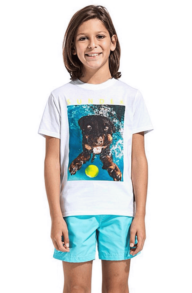 SUNDEK Boys Mini Underwater Dog MYLO Crew Neck T-shirt