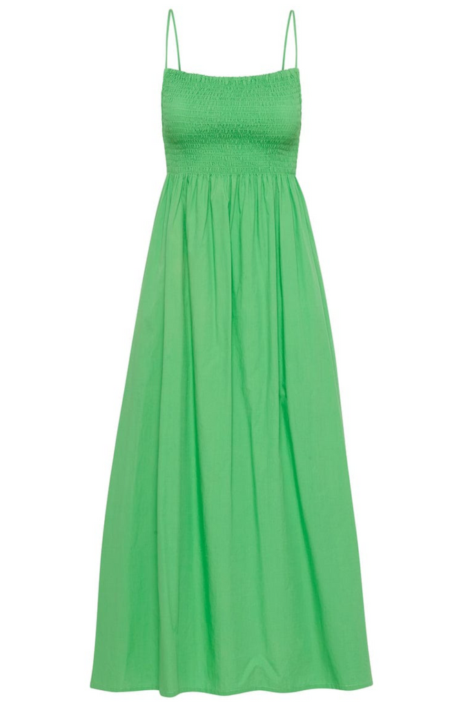 FAITHFULL THE BRAND Bryssa Midi Dress Green