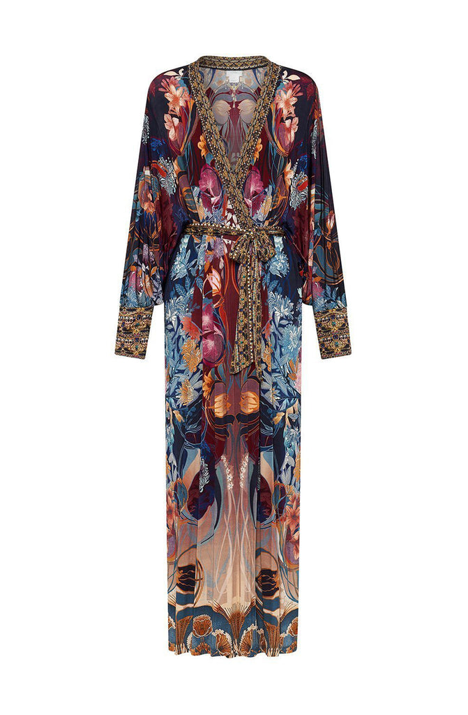 CAMILLA Jersey Wrap Dress with Exaggerated Blouson Sleeve NOUVEAU NIGHTS