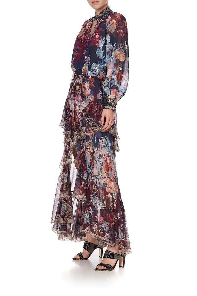 CAMILLA Maxi Skirt with Double Frill NOUVEAU NIGHTS
