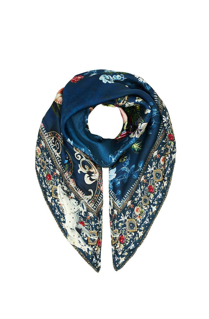 CAMILLA Large Square Scarf -Dreams of Mid Summer