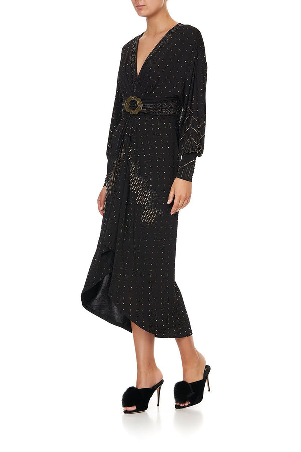 CAMILLA Women Belted Jersey Dress - Dripping in Deco