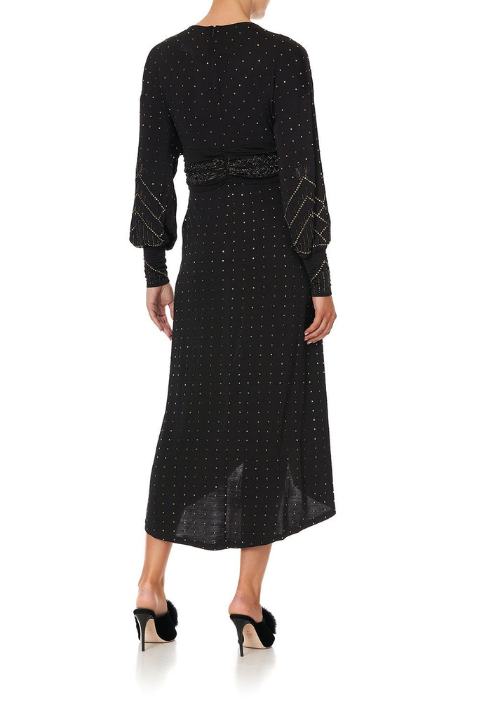 CAMILLA Belted Jersey Dress DRIPPING IN DECO